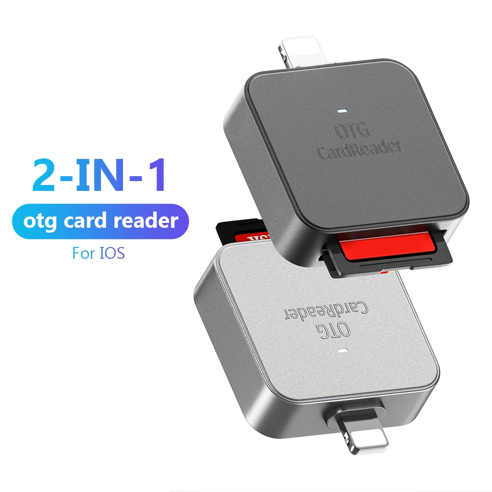 Olaf Type C/Lightning Card Reader 2 in1 SD TF Card Reader Micro External OTG Memory High Speed Card Reader For iPhone 14 13 12